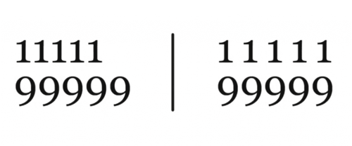 Different-font-for-numbers
