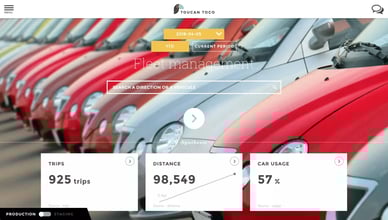 This is an example of a Fleet Management Dashboard that displays all important KPI
