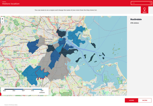 map chart Boston