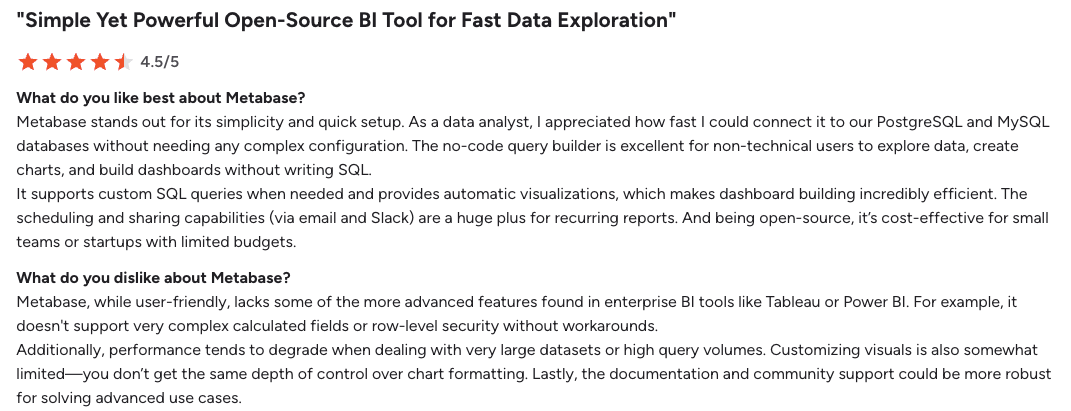 metabase review G2 3