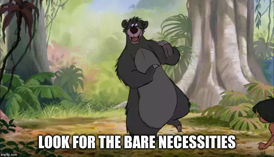 Look for the bare necessities