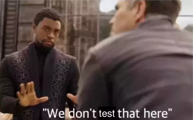 We don't test that here - Meme