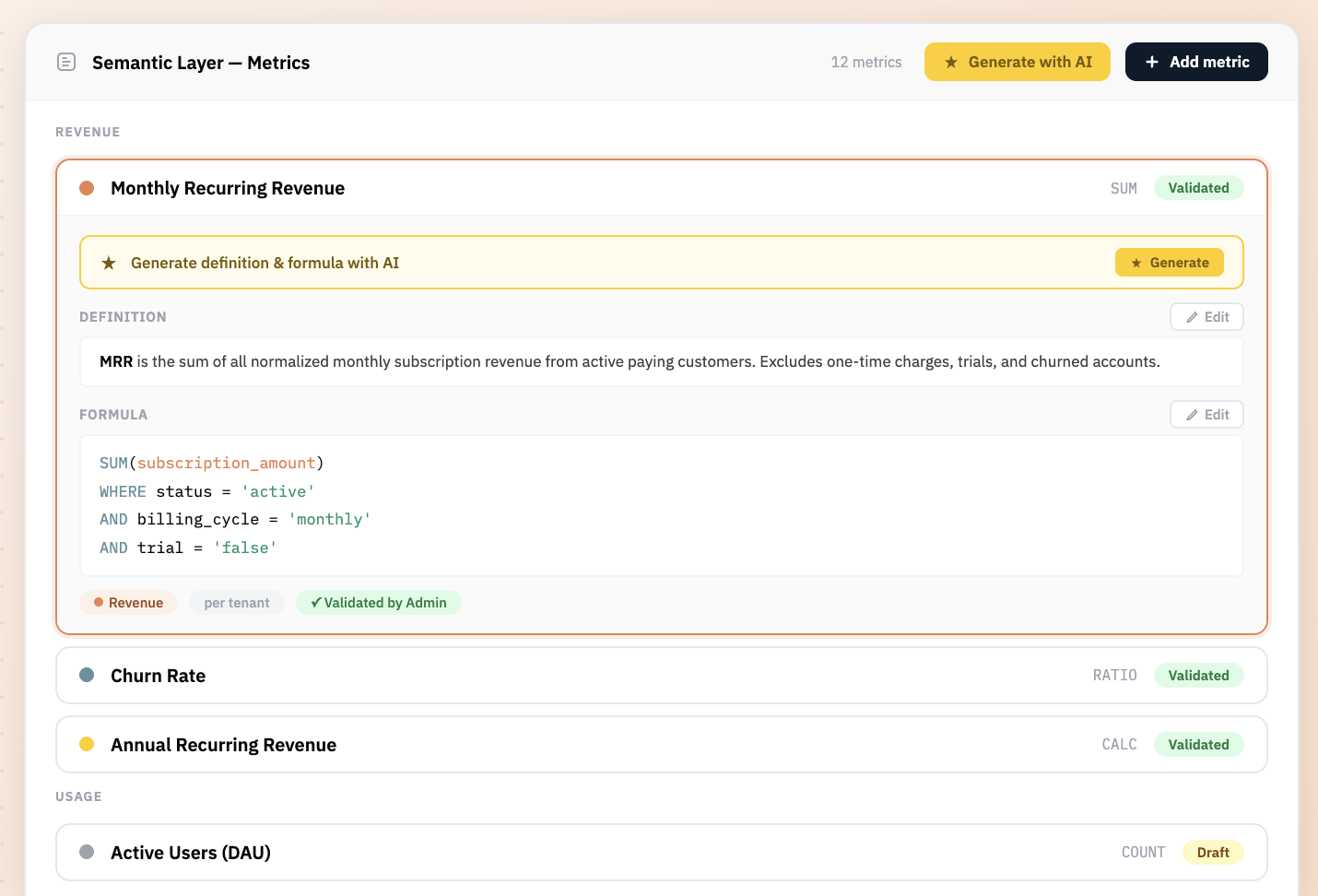 Semantic layer